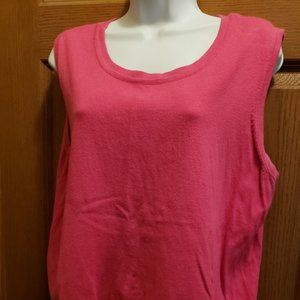 CJ Banks Pink Women's Tank Top- Size 1X